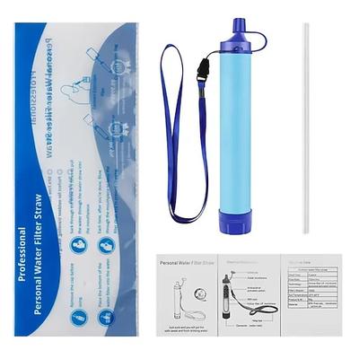 Outdoor-Wasserfilter, persönliche Wasserfilterung, Strohhalm, Notfall-Überlebensausrüstung, Wasserreiniger für Camping, Wandern, Klettern, Rucksackreisen