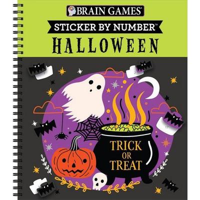 Brain Games - Sticker by Number: Halloween (Trick or Treat Cover), Taschenbuch von Publications International Ltd,Brain Games,New Seasons,