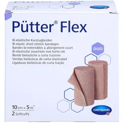 Hartmann, Verbandsmaterial, Pütter Flex Duo Binde 10cmx5m, 2 St BIN