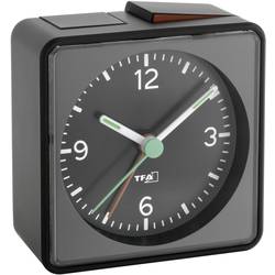 TFA Dostmann 60.1013.01 Quarz Wecker Schwarz Alarmzeiten 1 Fluoreszierend Zeiger