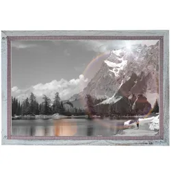 Bilderrahmen H248, Fotorahmen Holzrahmen Wand-Rahmen, 36x51cm Shabby-Look Landhaus ~ weiß