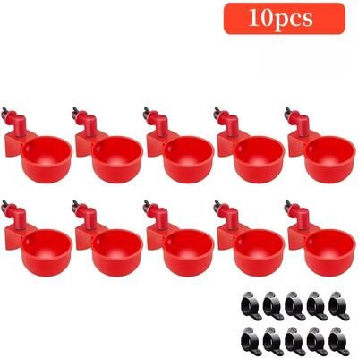 Inspired Finds Automatic Poultry Drinking Cups 5 10 20 Pcs Chicken Waterer Bowls For Hens, Ducks, And Small Birds 10 Pcs