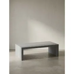 Couchtisch in Beton-Optik, zeitloses Design, rechteckig, schlicht, Grau 110x55x35 cm