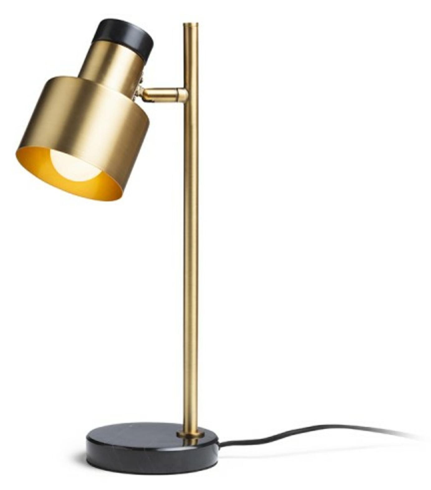 RED - DESIGN RENDL DIVINA tafellamp, messing en zwart marmer, E27, 230 V