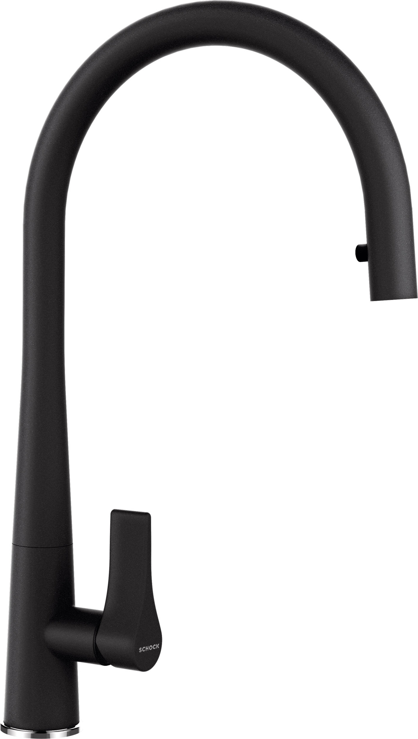 Schock 521000BK, Ziehen, Schwarz, Hebelgriffe, Einzelbild, Typ C, 2,5 cm