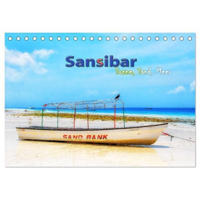 Sansibar - Sonne, Sand, Meer (Tischkalender 2026 DIN A5 quer), CALVENDO Monatskalender