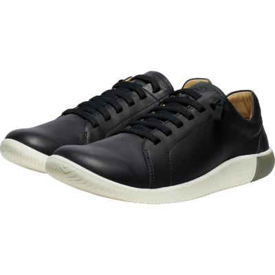 Barfußschuh KEEN "KNX LACE", Herren, Gr. 41, schwarz-weiß (schwarz, star weiß), Leder, Schuhe Barfußschuh