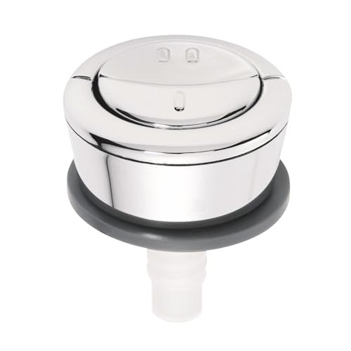Wirquin Dubbele ronde wc-spoelknop M19368 - Chroom/Zilver