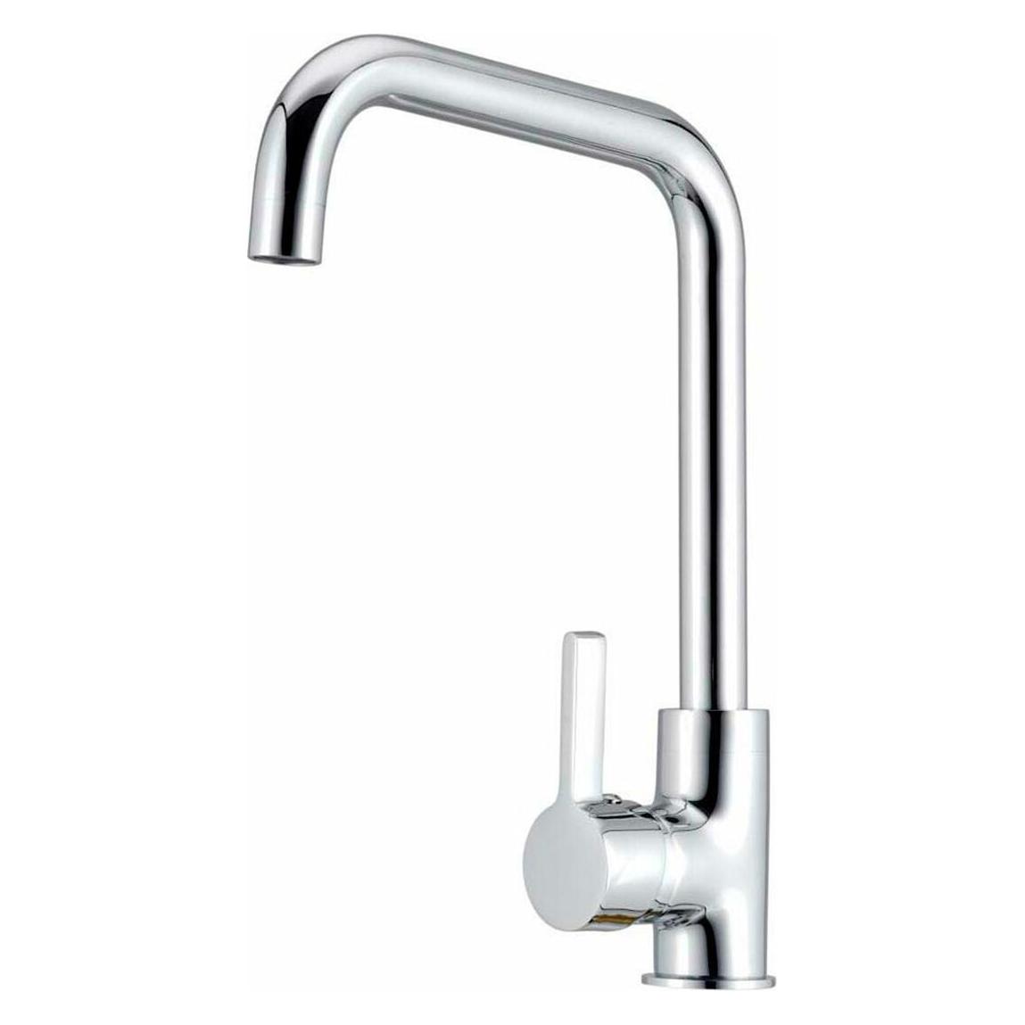 Verhal Glossy silver high spout kitchen single-lever mixer tap zeta series (60617641)