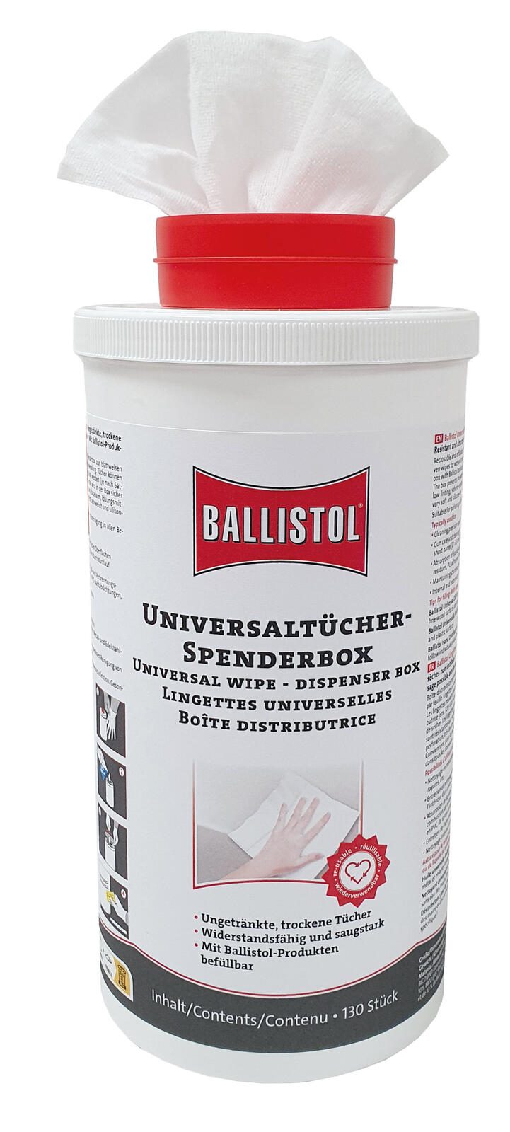 BALLISTOL Putztuchspender trockene Universaltücher 1 Rolle weiß 25097