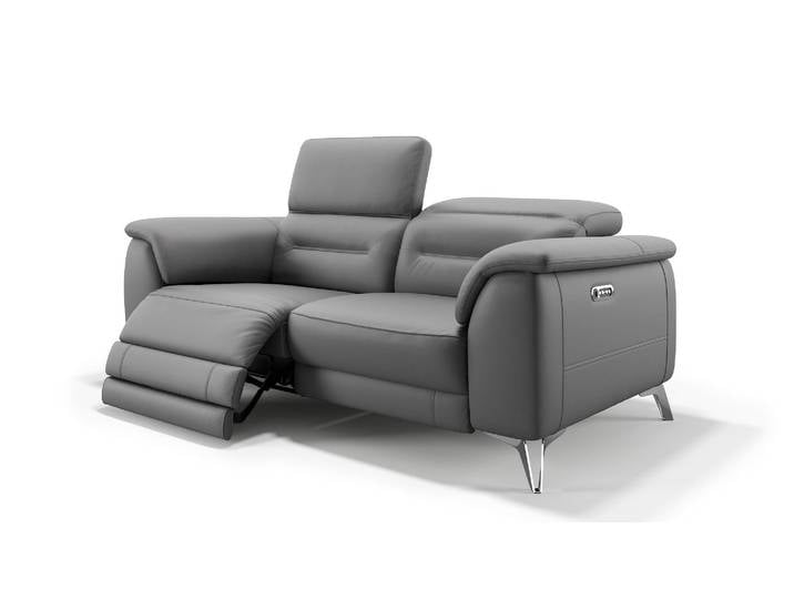 Designer 2-Sitzer GANDINO Leder Sofa Couch Relax Funktion