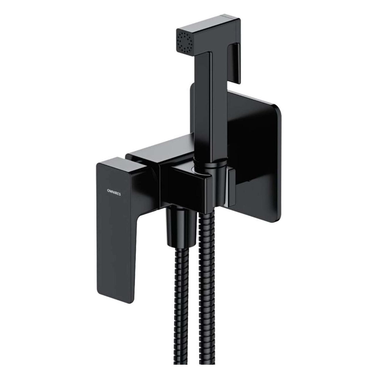 Omnires Concealed bidet faucet with shower Parma SYSPMBI2BL, black matte (43290736)