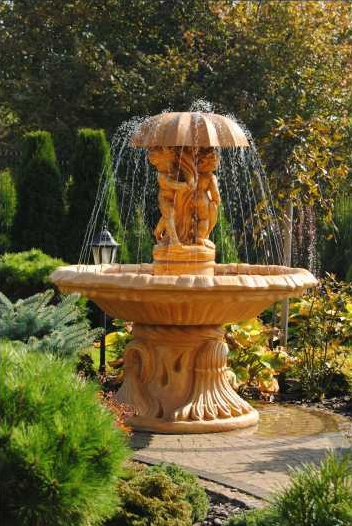 Springbrunnen Garten Teich Brunnen 176cm Steinbrunnen Gartenbrunnen Fontaine