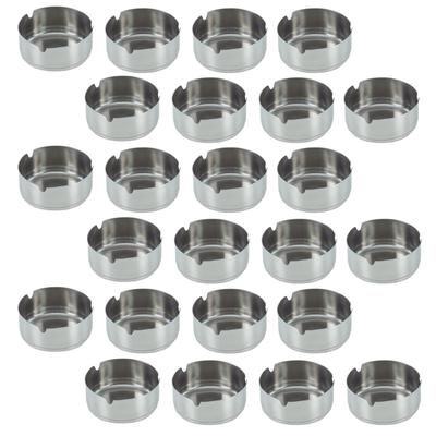GVK ECO 24x Aschenbecher aus Edelstahl 8 cm Durchmesser
