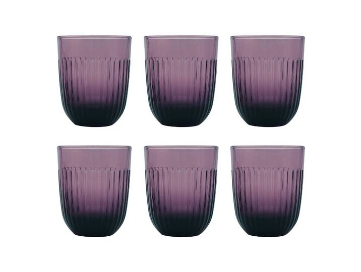La Rochère Verres à eau Ouessant 29 cl, lot de 6 Aubergine