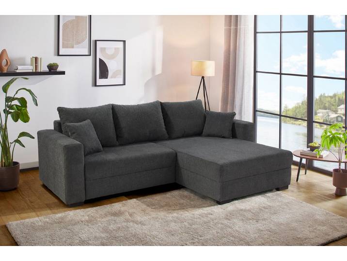 Jockenhöfer Gruppe Ecksofa Ecksofa Elmau, Größe Ottomane: XL, B:261cm, mit Schlaffunktion, Bettkasten & 2 Zierkissen