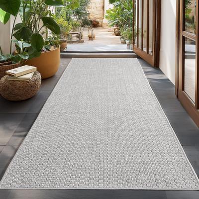 Outdoorteppich AYYILDIZ TEPPICHE "IBIZA 1901", grau, B:80cm H:5mm L:150cm, Polypropylen, Teppiche, Outdoorteppich, Läufer, In und Outdoor, Sisaloptik, Wohnzimmer, Aussenbereich