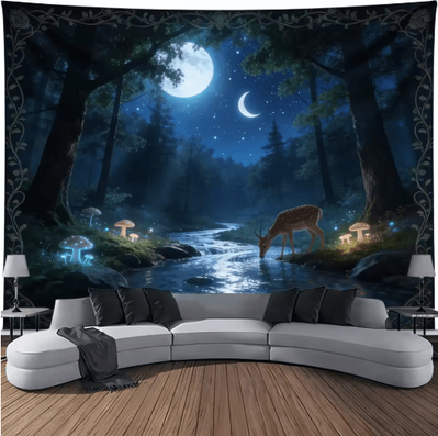 Inspire Picks Ultra Large Waterfall Landscape Tapestry Nature Wall Decor For Living Room & Bedroom 3 100x150cm39x59in