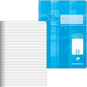 Clairefontaine Schulheft 331021C, Premium, ab 5. Klasse, A4, liniert, 16 Blatt, 90 g/m², Lineatur 21