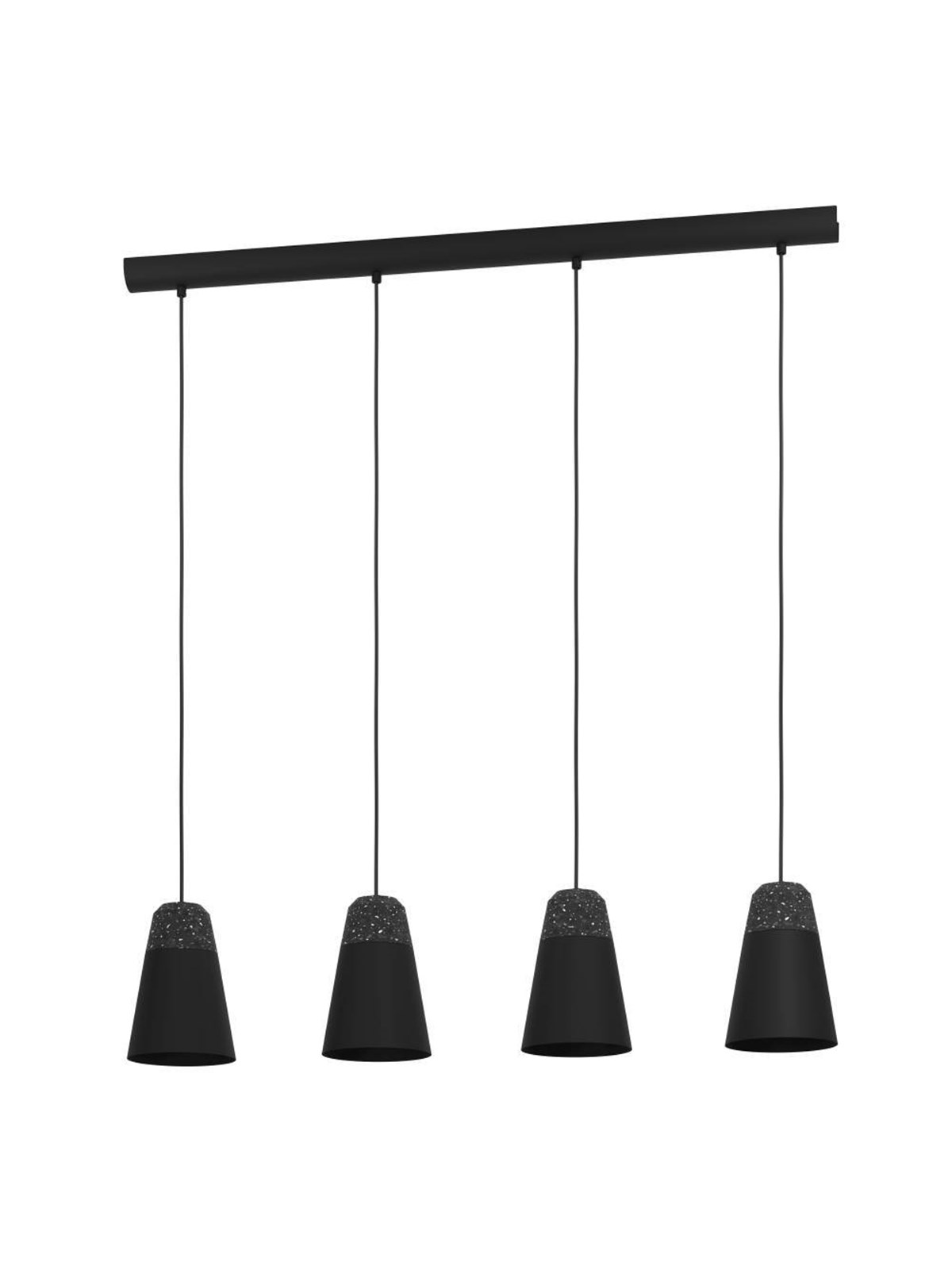EGLO LANGER TISCH VON CANTERRA 4XE27 Ø150 SCHWARZ