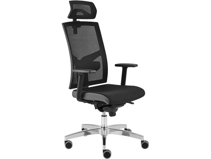 Bürostuhl Office schwarz Metall H 133 cm