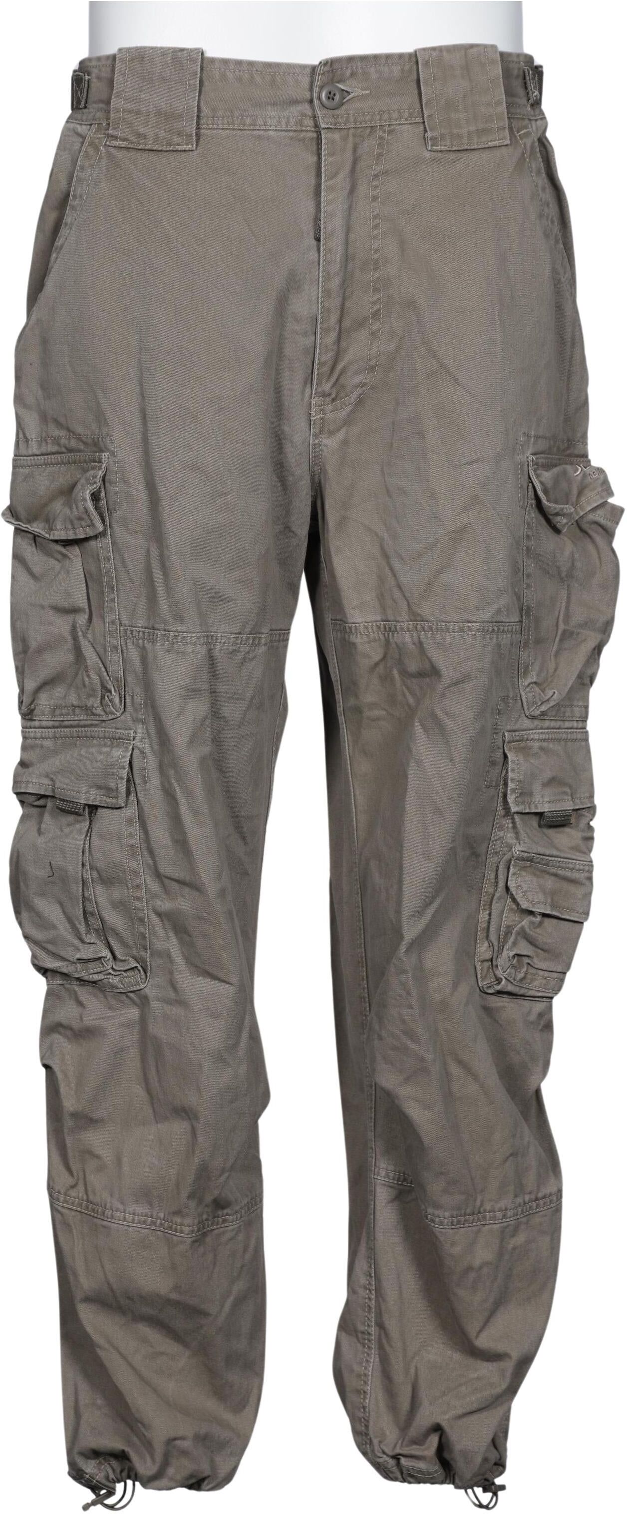 Jet Lag Herren Stoffhose, Beige, Gr. L, Baumwolle - Second Hand