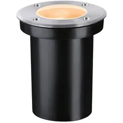 Paulmann LED Bodeneinbauleuchte Goldlicht insektenfreundlich IP65 zylindrisch 110mm 2200K 4,3W 320lm 230V Edelstahl gebürstet Edelstahl#Kunststoff