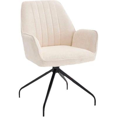 Drehstuhl HOME AFFAIRE "Campanet", beige (natur, schwarz, natur), B:64cm H:89cm, Stühle, Drehstuhl, moderner Drehstuhl mit gepolsterten Armlehnen und Stoffbezug