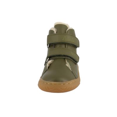 Stiefel LURCHI "Lurchi Joker Barefoot", Mädchen, Gr. 21, olive, Leder, Schuhe Stiefel