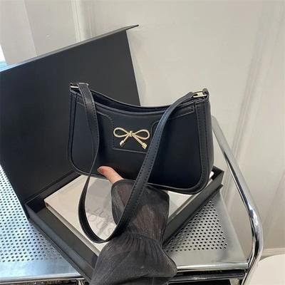 Korean Fashion Underarm Shoulder Bag And High Performance Autumn Winter Style Architecture black