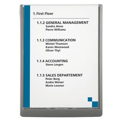 Durable Türschild A4 d.gr CLICK SIGN transparente Front