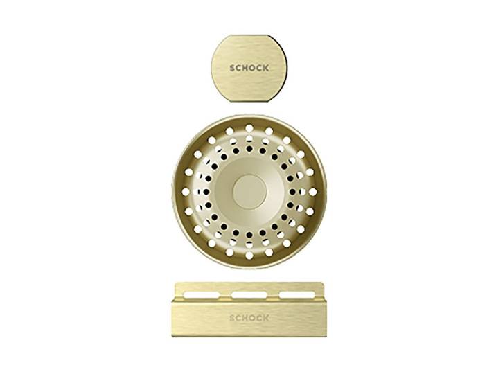 Schock Einbauspüle Sichtteile in White Gold für Spüle, 400059WGO, Exzenterbedienung