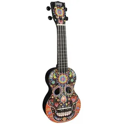 Mahalo MA1 Sopran Ukulele Art Series Eule (Sopran, Soprano), Ukulele, Mehrfarbig