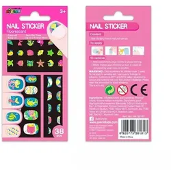 Avenir: Set fluoreszierender Nagelsticker