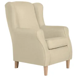 Ohrensessel Lorris Beige Falchgewebe