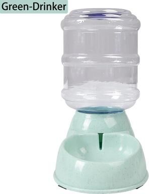 Inspired Living PawFlow 3.8L Automatic Pet Feeder & Water Dispenser Station For Small & Medium Pets green drinker