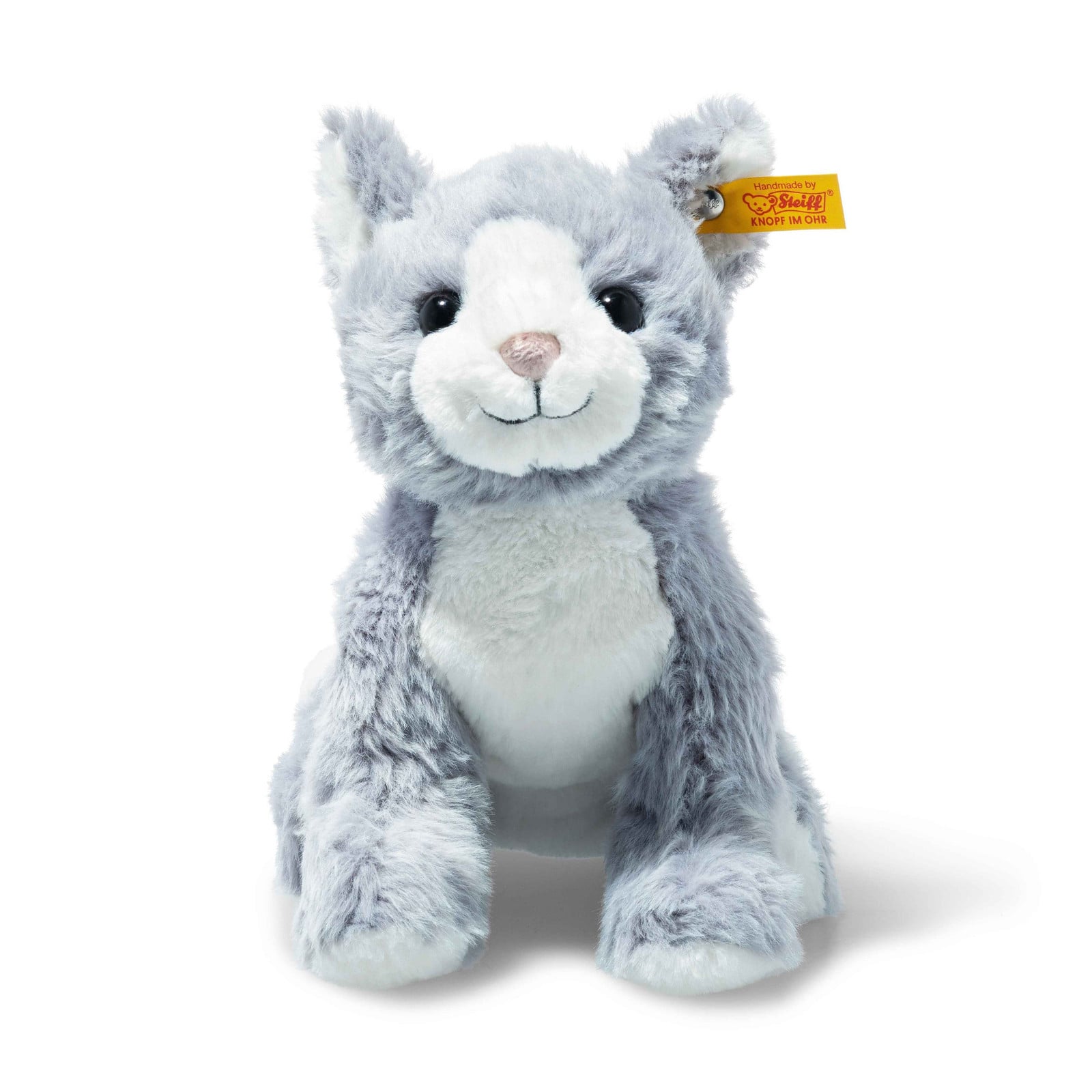 Steiff Knuffeldiertje Kat Cassie, Ijsblauw/Wit, 26 cm