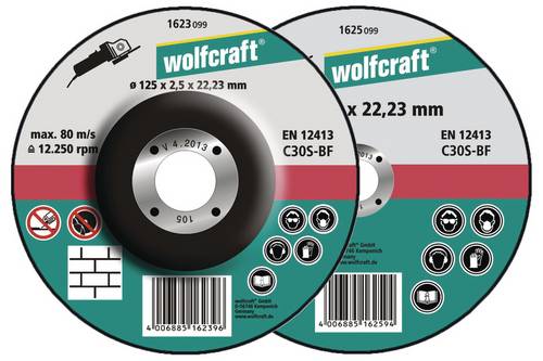 Wolfcraft 1621300 Trennscheibe gekröpft 115mm 5 St. Stein
