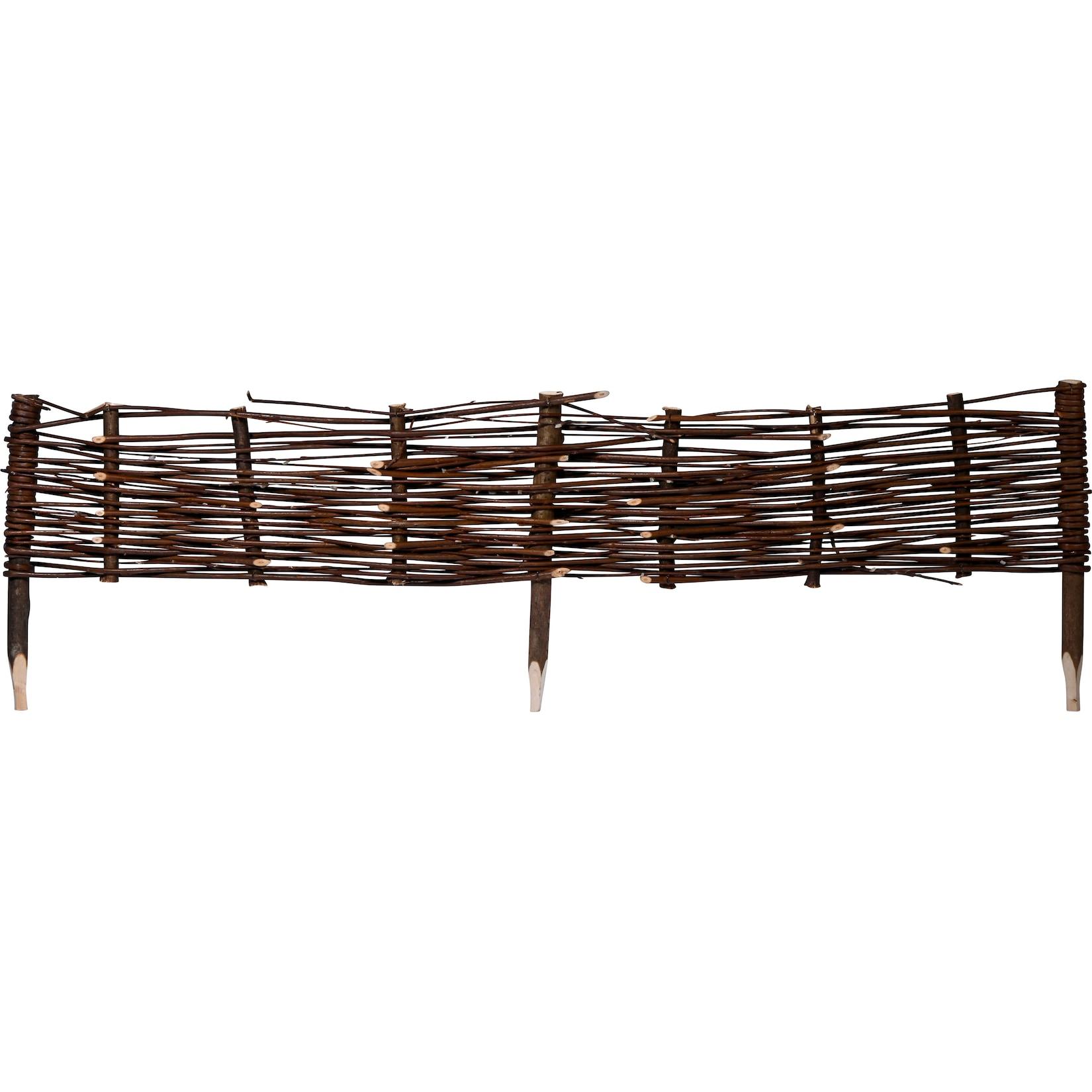 dobar Beeteinfassung aus Weide 100x20 cm, 4er Set