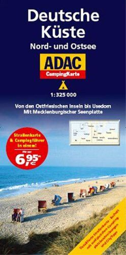 ADAC Camping Karte Deutsche Küste: Von den Ostfriesischen Inseln bis Usedom. Mit Mecklenburgischer Seenplatte (Camping und Caravaning) - Preis vom 09.10.2026 07:28:09 h