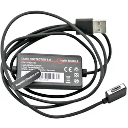 I.safe Mobile iSafe MOBILE PROTECTOR 3.0 Ladeadapter Magnetanschluss Schwarz, USB Ladegerät, Schwarz