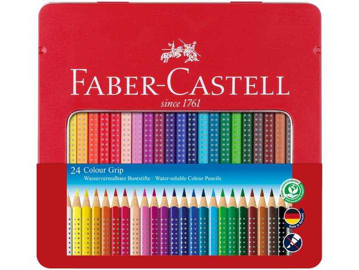 Faber Castell Faber-Castell Farbstift Colour Grip (Mehrfarbig, 24 Stück)