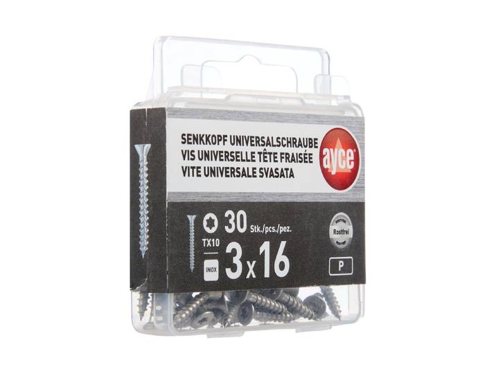 SK Universalholzschraube Inox 3 × 16 mm