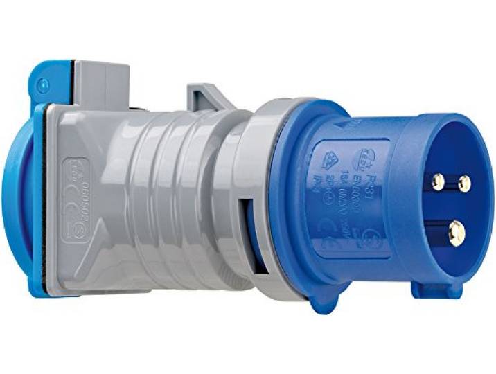 Brennenstuhl 1080993 CEE Adapter, grijs/blauw, set 10 stuks