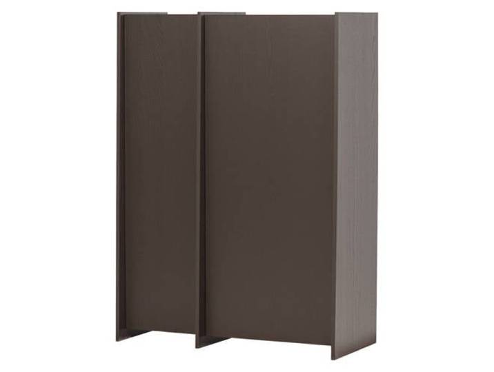 WOOOD Brock 2-Deurs Kast - Essen Fineer - Warmgrijs - 140x102x44
