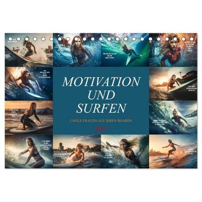 Motivation und Surfen (Tischkalender 2027 DIN A5 quer), CALVENDO Monatskalender