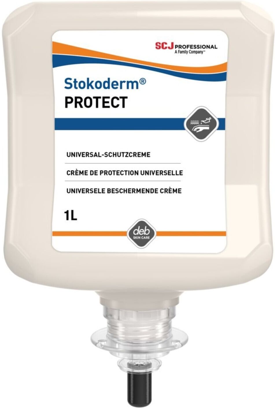 Stokoderm Hautschutzcreme Protect PURE 1L Kart. VE ; SC Johnson Professional (UPW1L)