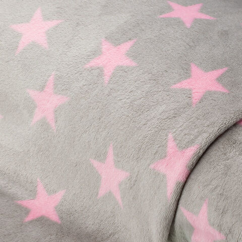 Wellness-Fleece "Sterne", hellgrau/rosa