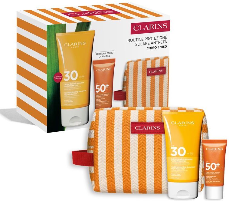 Clarins Cofanetto Routine Protezione Solare Anti-età Corpo E Viso