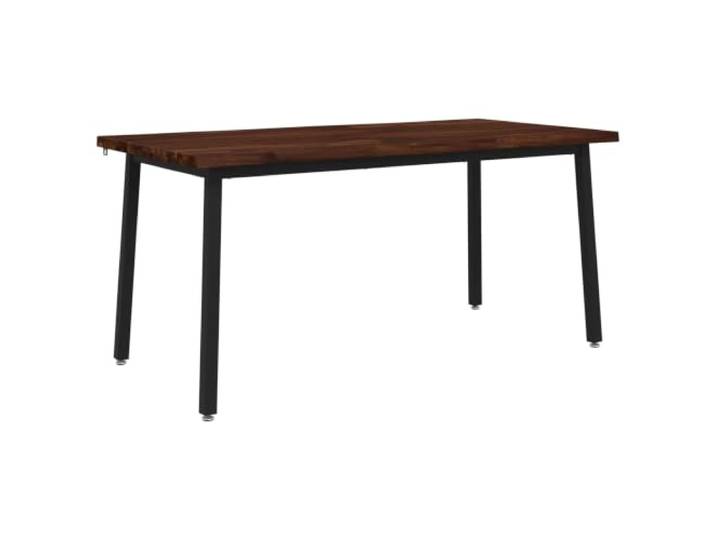 vidaXL Live Edge Esstisch 140 x 90 x 75 cm Massivholz Akazie Langlebiges und stylisches Oberflächenmaterial, Bietet stabilen Halt und Sicherheit, Klare Linien und wenig Schnickschnack